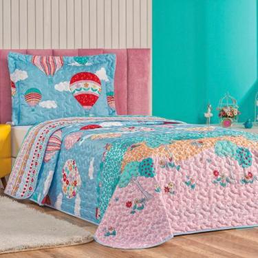 Imagem de Colcha Cobre Leito Infantil Bout Menino Menina 2 Peças Solteiro - Bia 