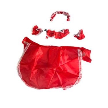 Imagem de Kit Fantasia Empregada Doméstica Faxineira 4 Peças Carnaval - elite, V
