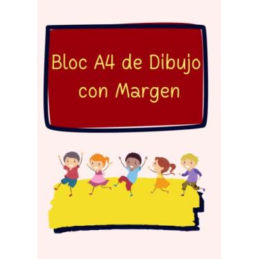 Imagem de Bloc A4 de Dibujo con Margen: Libreta Cuaderno con Tapa Blanda para Dibujar y Pintar con 100 Hojas en Blanco