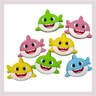 Imagem de 10 Entremeio emborrachado tubarão baleia baby shark para prendedor de 