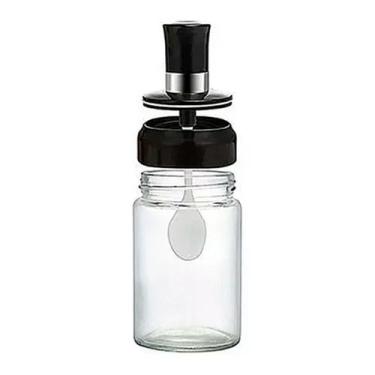 Imagem de Pote Para Condimentos e Temperos em Vidro 240ml Com Colher Tampa Plást