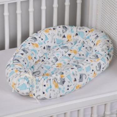 Imagem de Ninho Redutor De Berço Matelado Algodão Estampado - Monzilo Baby Kids,
