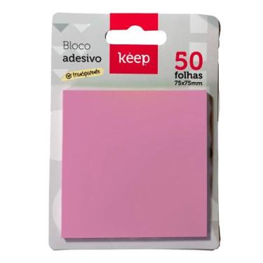 Imagem de Bloco Adesivo Transparente 50 Folhas 75X75mm Lembrente - Papelaria Sto