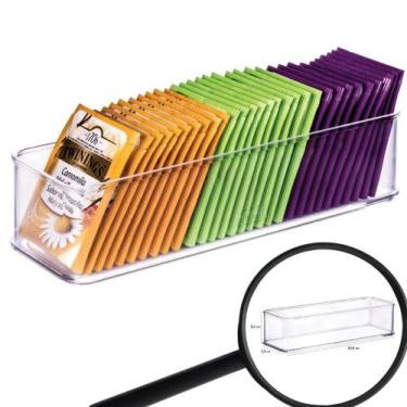 Imagem de Organizador de plástico acrílico 21,9 x 7,3 x 5,45 cm H1 Plasutil ref.