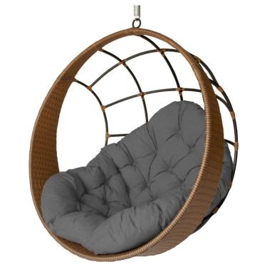 Imagem de Cadeira Balanço Ninho Suspenso de Fibra com Almofada Impermeável