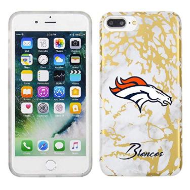 Imagem de Prime Brands Group Capa de celular para Apple iPhone 8 Plus/7 Plus/6S Plus - Branco/Dourado - Denver Broncos licenciado pela NFL