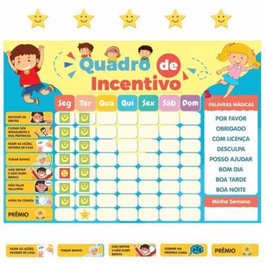 Imagem de Quadro De Incentivo De Parede - Unissex -Emojis - Home E Planner