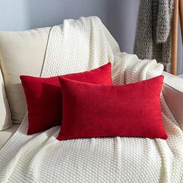 Imagem de Almofada Retangular Suede 30x50cm Vermelha - FASTLAR
