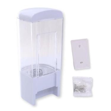 Imagem de Dispenser Porta Sabonete Vertical 500ml Botão Indicado para álcool gel
