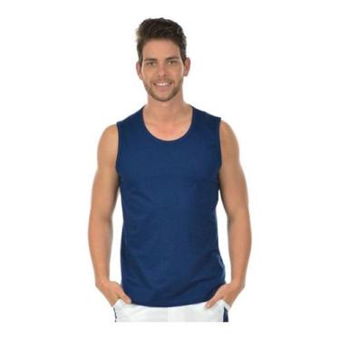 Imagem de Regata Masculina Machão Algodão Premium - Vesttuario, Azul, Marinho, G