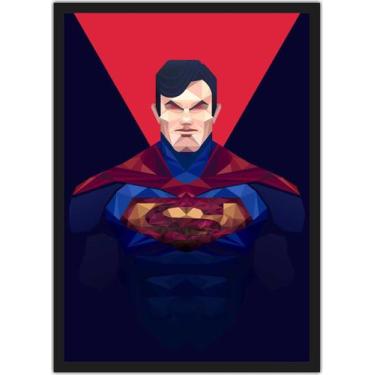 Imagem de Quadro Decorativo Superman Heróis Geek Decorações Com Moldura G05 - Vi