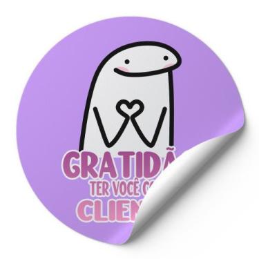 Imagem de 120 Etiquetas Auto Colante Adesivos Redondos Gratidão Ter Você Como Cl