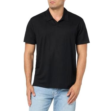 Imagem de John Varvatos Camisa polo masculina Leroy, Preto, P