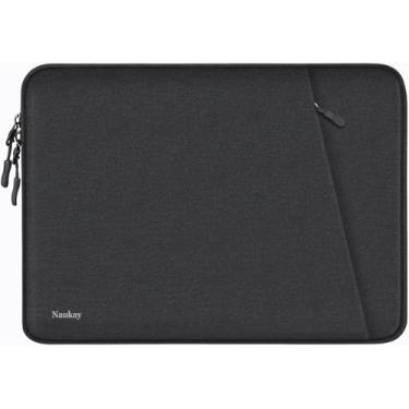 Imagem de Capa para laptop de 15,6 polegadas, capa protetora para computador à prova de choque com bolso de acessórios, bolsa de transporte para laptop resistente à água compatível com MacBook Dell, HP, Acer,