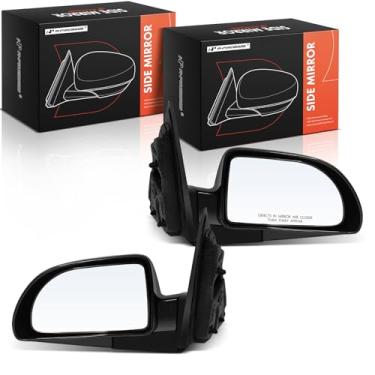 Imagem de A-Premium Par (2) espelhos retrovisores elétricos do lado do motorista e do passageiro - compatível com Chevrolet Equinox 2005-2009 e Pontiac Torrent 2006-2009 - Não aquecido, dobrável manual preto