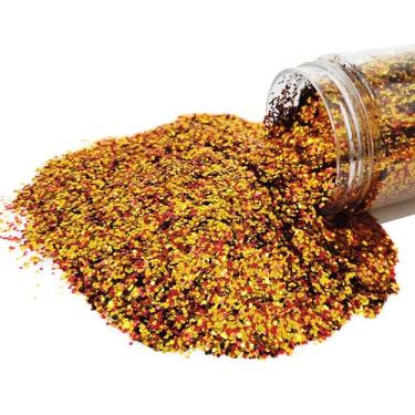 Imagem de TWINKLING Glitter holográfico, glitter grosso, lantejoulas com glitter, glitter facial com glitter corporal para arte facial de geleca, artesanato em resina epóxi, arte de unhas, maquiagem, copos, 0,6