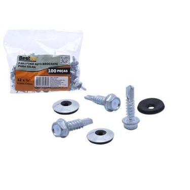 Imagem de Parafuso Auto-Brocante Telhas 7/8" - 22 mm. Pct 100 pçs - Bestfer