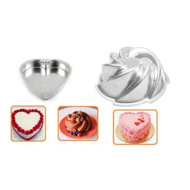 Imagem de Jogo De Assadeira Para Bolo De Novela Bolo Vulcão Espiral E Bolo Coraç