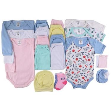 Imagem de Body Bebê + Mijão Liso E Estampado Kit C/26 Peças Roupa Bebê - Taya Ba