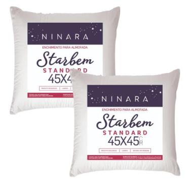 Imagem de Kit 2 Enchimento Recheio Almofadas Refil 45x45 Branco - Ninara