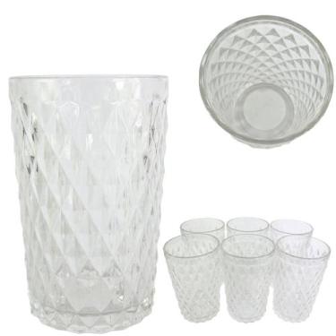 Imagem de Conjunto 6 Copos de Vidro Bico de Jaca 370ml - Praticasa