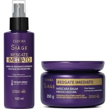 Imagem de Combo siàge resgate imediato máscara 250g + leave-in 100ml - EUDORA
