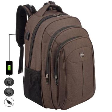 Imagem de Mochila Masculina Escolar Mochila Feminina Para Notebook Com Cabo USB 