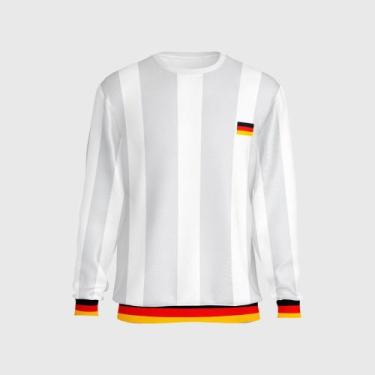 Imagem de Blusa de Moletom Alemanha Futebol Copa Confortável Sem Capuz - Bueno S