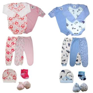 Imagem de Kit Com 8 Pecas Body Mijao Bebe Estilo Mosaico Divertido - Batutinhas 