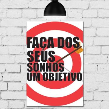 Imagem de Placa Decorativa MDF Objetivo 30x40 - Quartinhos