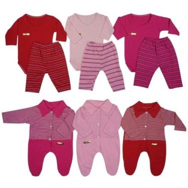 Imagem de Macacão, Body e Calça Bebê Recém-nascido - Kit Com 9 Peças - Eve Baby