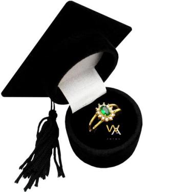 Imagem de Anel formatura feminino verde - WA JOIAS, 17