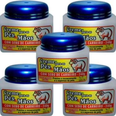 Imagem de Creme para os Pés e Mãos San Jully Com Sebo de Carneiro Pote 240g Kit 