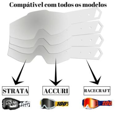 Imagem de Tear Off Mattos Racing para Oculos 100% Accuri Strata Racecraft 1 Gera