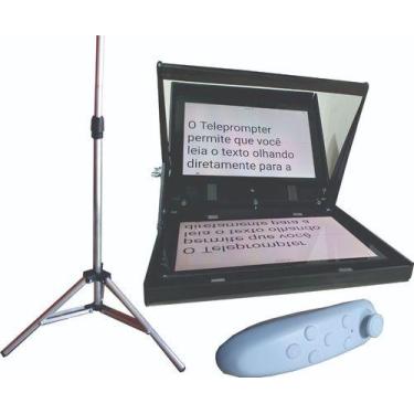 Imagem de Teleprompter  C/ Tripé + Controle Remoto Super 12,9 - Texano