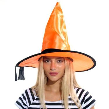 Imagem de Chapéu De Bruxa Laranja Halloween Abrakadabra Fantasias, UNICA, U