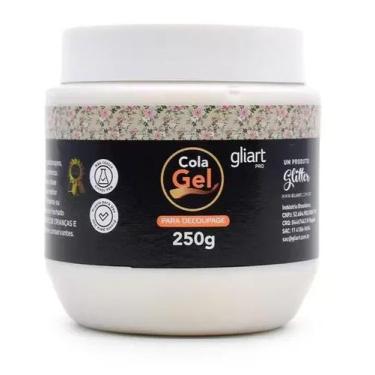 Imagem de Cola Gel para Decoupage Gliart 250ml Cor Branco