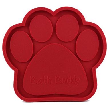 Imagem de Bath Buddy New for Dogs - The Original Dog Bath Toy - Makes Bath Time Easy, Just Spread Peanut Butter and Stick (Red)