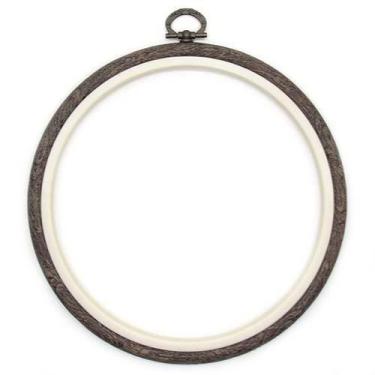 Imagem de Bastidor Flexível para Bordado Redondo Madeira - Nurge, 17CM