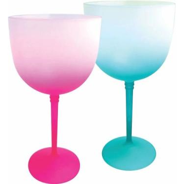 Imagem de Kit 100 Taças De Gin Degrade 450ML - Mpfest, Gold Rose  