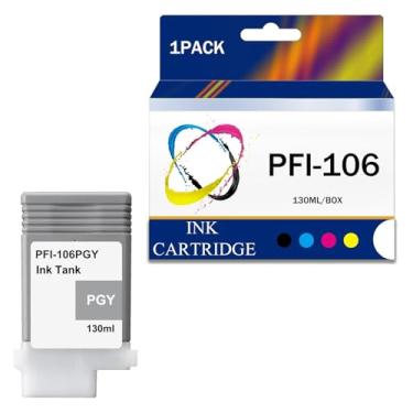 Imagem de Cartucho de tinta remanufaturado 12 cores PFI-106 130 ml para cartucho de tinta PFI-106 para impressoras Canon iPF-6400 iPF-6400S iPF-6410 iPF-6450 iPF-6460 iPF-6410s, PGY-1 pacote