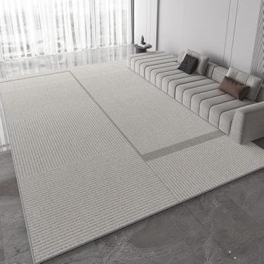Imagem de Tapete cinza claro, luxuoso, com listras geométricas, para sala de estar, tapetes decorativos de tamanho grande, confortáveis, fáceis de limpar, para quarto, AX011, N, 80x120cm