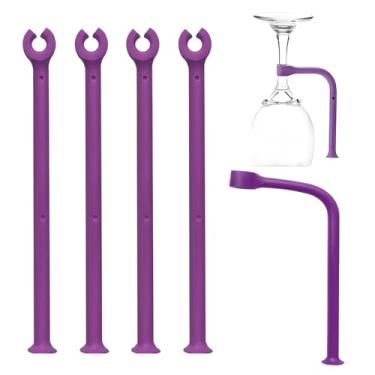 Imagem de YouU Tether Protetor de Silicone para Lava-louças Acessório de Silicone Protetor de Stemware Flexível Suporte para Lava-louças Vidro Protetor, Purple/4 pcs