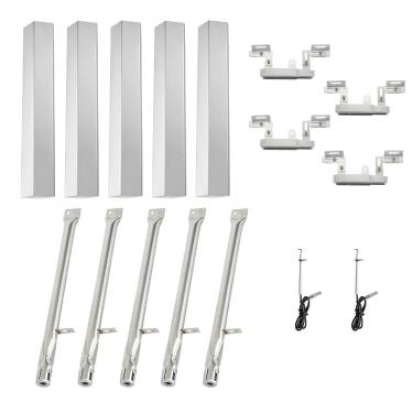 Imagem de Beurbcikue Peças de reposição para Members Mark GR2210601-MM-00 5 Queimador de chamas tubos de queimador ajustável Carry Over Grill Ignitor Kit Sam's Club Rankam GR2210601MM00 peças de grelha