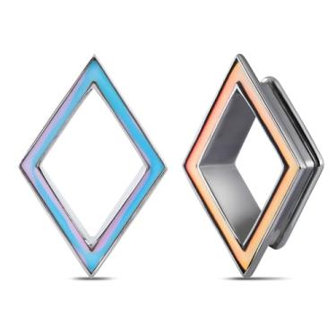 Imagem de PONWAG 1 par de alargadores de orelha 6 mm-16 mm cor lágrima opala alargada duplo alargado túneis para orelhas esticadas calibres de latão selim feminino piercing joias, 3/4", Metal, Sem pedras