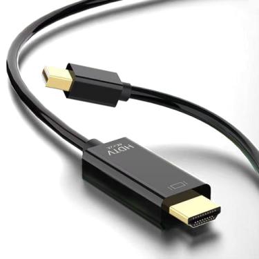 Imagem de ECKDZMY Cabo Mini DisplayPort para HDMI de 1,8 m 4K a 60Hz, compatível com MacBook Air/Pro, Microsoft Surface Pro/Dock, Monitor, Projetor e mais. O macarrão tem 1,8 metros de comprimento