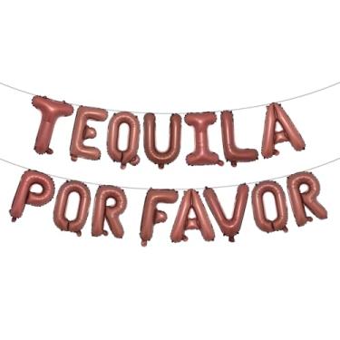 Imagem de Tequila multicolorida por favor balões despedida de solteira casamento cinco de maio inauguração de casa faixa de aniversário festa final festa de despedida de solteira (chocolate TEQUILA POR FAVOR)