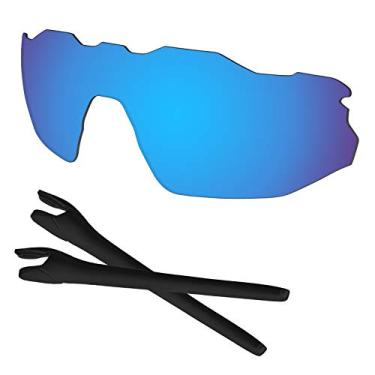 Imagem de Predrox Lentes e meias auriculares Blue Mirror Radar EV Advancer para óculos de sol Oakley OO9442 polarizados