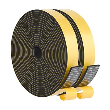 Imagem de Aopaeoie Fitas de Vedação de Porta À Prova de Som de Alta Densidade, 1 Pol.x1/8 Pol., Fitas de Isolamento de Espuma À Prova de Intempéries para Janelas e Portas de Correr, Corte Fá (1 Pol X 1/8 Pol X