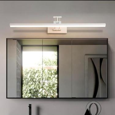 Imagem de Lâmpada de parede de leitura rotativa de 180° luz de LED moderna para espelho de banheiro luz de parede de banheiro espelho frontal luminárias de parede lustre penteadeira para cabeceira de hotel (luz